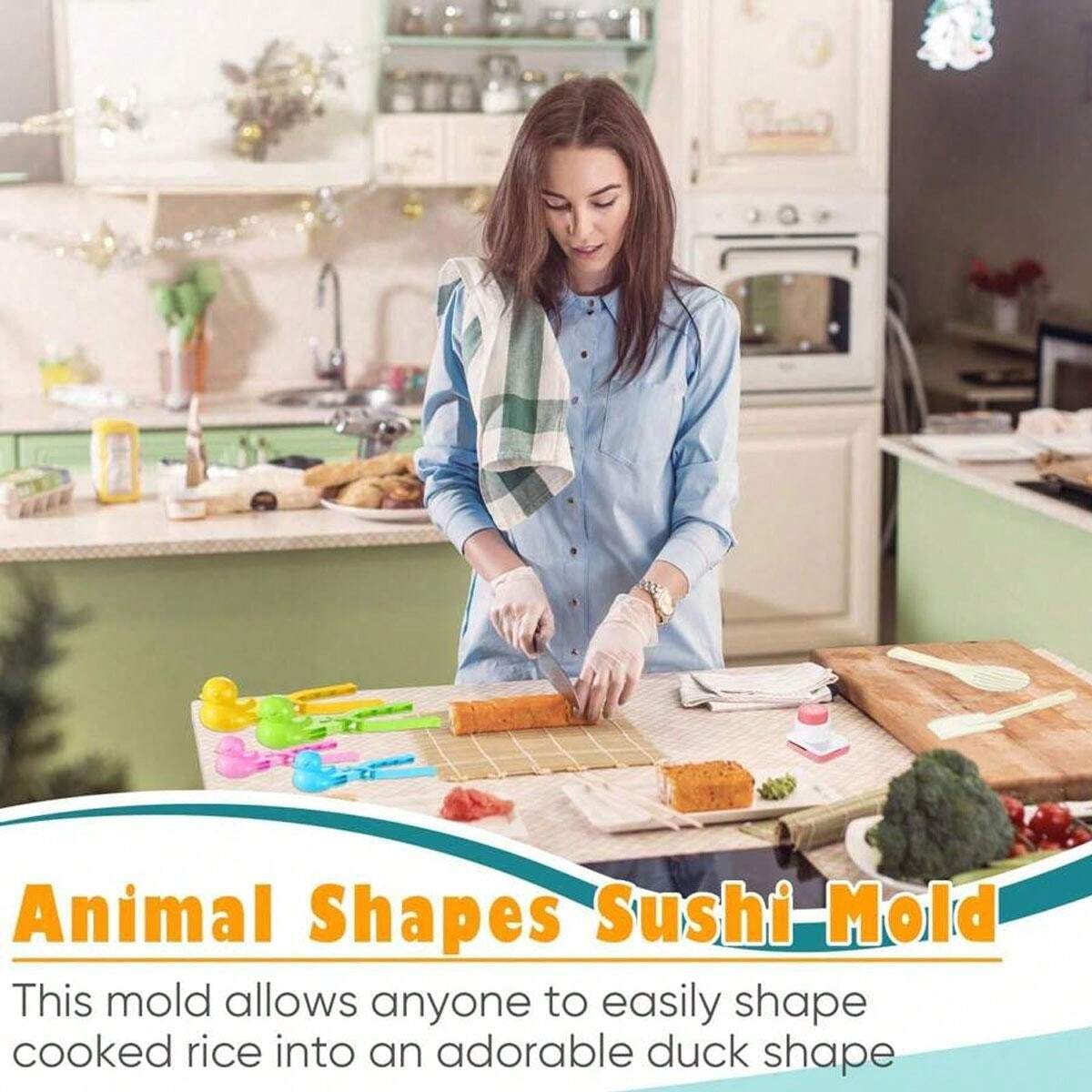 1/2 PCS Rice Molds For Sushi Making Creative Animals Mold Duck Scoop