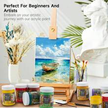 Large Bulk Acrylic Paint Set -  Bottles - Lightfast - Heavy Body - Rich Pigments - Artist Quality Painting Supplies - Professional Grade Paints,Primary Colors  ( 500 Ml,16.9 Fl Oz )  Rich Pigments Washable, Rich Pigments, Water Proof, Premium Acrylic Paints For Artists, Hobbyists,Beginners On Canvas Rocks Wood Ceramic Fabric, Can Be Used For Sketchbook, Coloring Books, License Plates, Paint By Numbers, Watercolor Paper, Anime Posters, Valentines Day Gifts/Valentines - Ultramarine - View 7