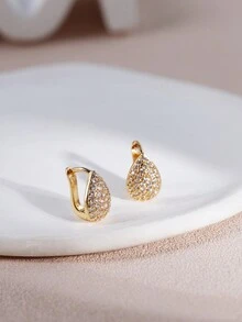 1 Cặp bông tai đính đá Zirconia hình ngôi sao, bông tai thời trang Hàn Quốc tinh tế và phong cách - một đôi bông tai - Xem 4
