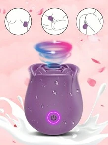 Women's Sex Toys, Rose-Shaped Sucking Vibrator, Clitoral Sucker, 10 Sucking Modes, Nipple Stimulator Vibrator, Women's Sex Toys - Purple - View 9