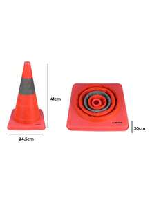 Foldable Traffic Warning Cone Road Safety Cone - 彩色 - 查看 1