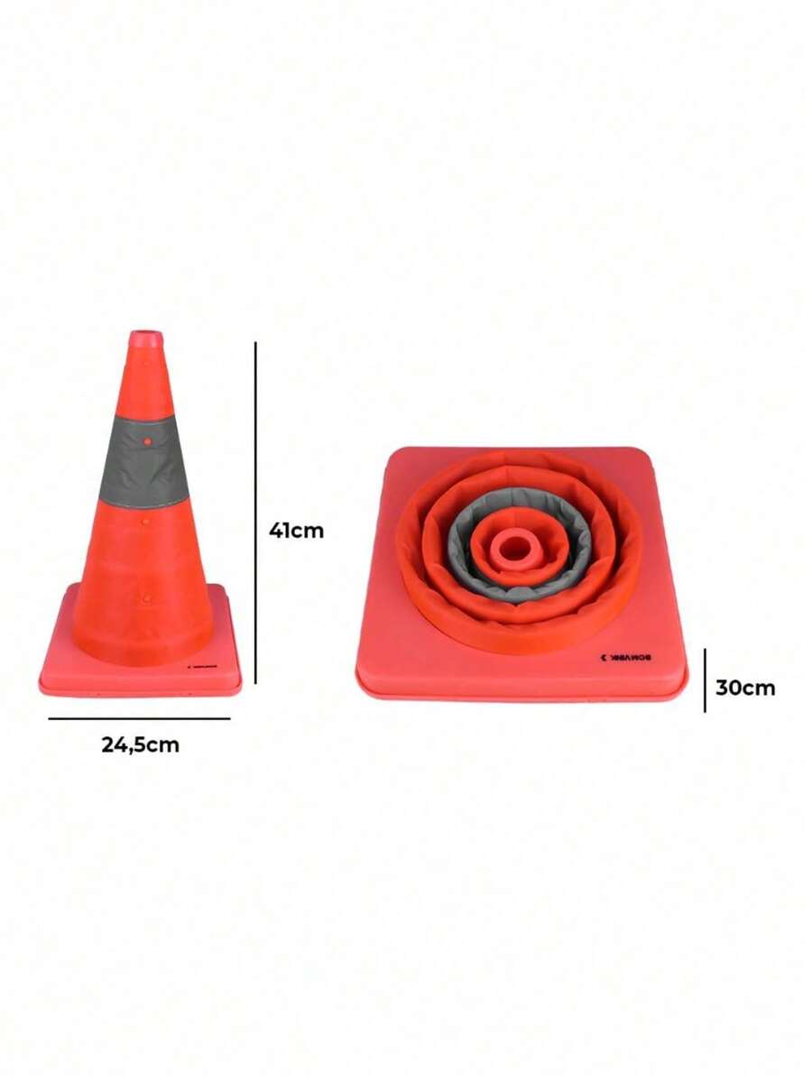 Foldable Traffic Warning Cone Road Safety Cone - 彩色 - 查看 1