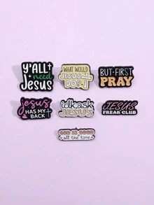 创意纪念英语第一有意义的时尚个性化徽章，多功能日常佩戴或礼物胸针 - 彩色 - 查看 3