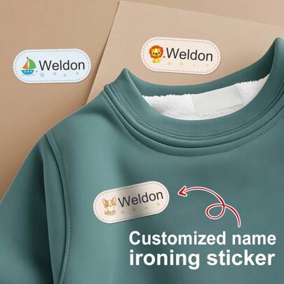 Custom Waterproof Iron-On Name Labels For Clothes, Create Personalized Tags For Home, Travel, And Professional Wardrobe Organization-Easy To Apply And Durable, These Machine Washable Name Tags Are Perfect For Personalizing Garments, Bags, And Accessories-Long-Lasting And Fade Resistant, Perfect For Everyday Use, Home Organization, Or Travel Preparations