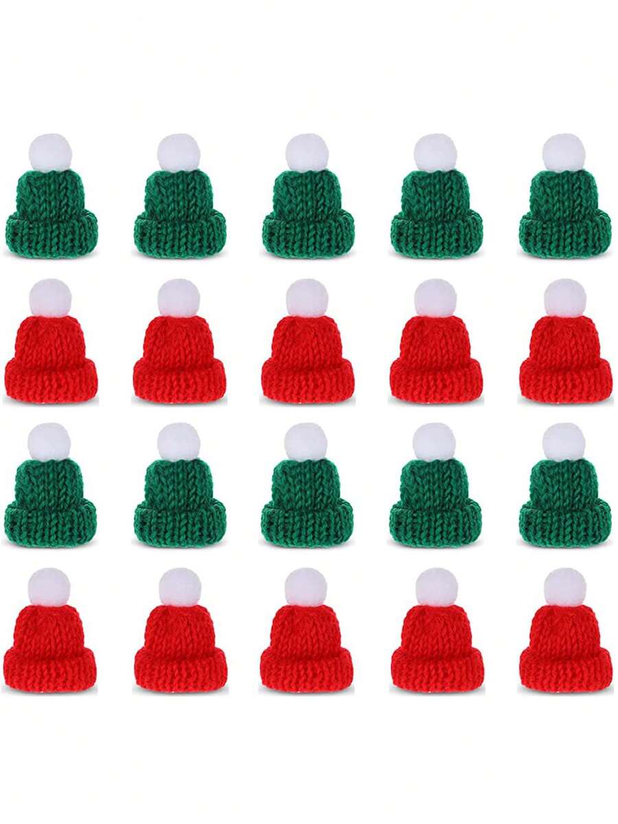 12 chiếc-Mũ len mini trang trí Giáng sinh, Mũ len mini làm đồ trang trí Giáng sinh, Đồ thủ công tự làm cho tiệc Giáng sinh, Mũ len nhỏ có nắp đậy bình, Mũ len hình người tuyết, Đồ trang trí Giáng sinh năm mới, Giáng sinh, Trang trí Giáng sinh, Đồ dùng cho tiệc Giáng sinh, Đồ trang trí Giáng sinh, Trang trí cây thông Noel, Trang trí nhà cửa, Quà tặng tiệc Giáng sinh (Màu ngẫu nhiên) - Nhiều màu - Xem 1