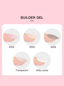 7.5ml ABS Builder Gel, #02 Packaged In A Single Black Plastic Bottle, Features A Professional Formula And A Sleek, Minimalist Design. This Gel Effectively Lengthens Nails, Providing A Refined Appearance For Shorter Nails And Creating More Space For Intricate Nail Designs. It Enhances Nail Hardness, Preventing Breakage And Peeling, Ultimately Strengthening Overall Nail Integrity. The Gel Smoothens Uneven Nail Surfaces, Resulting In A Natural And Transparent Look That Easily Complements Various Nail Design Styles. Its Flexibility Allows For The Creation Of Different Shapes, Adding Depth And Dimension To Nail Art. Suitable For Both At-Home DIY Enthusiasts And Professional Nail Studios.
