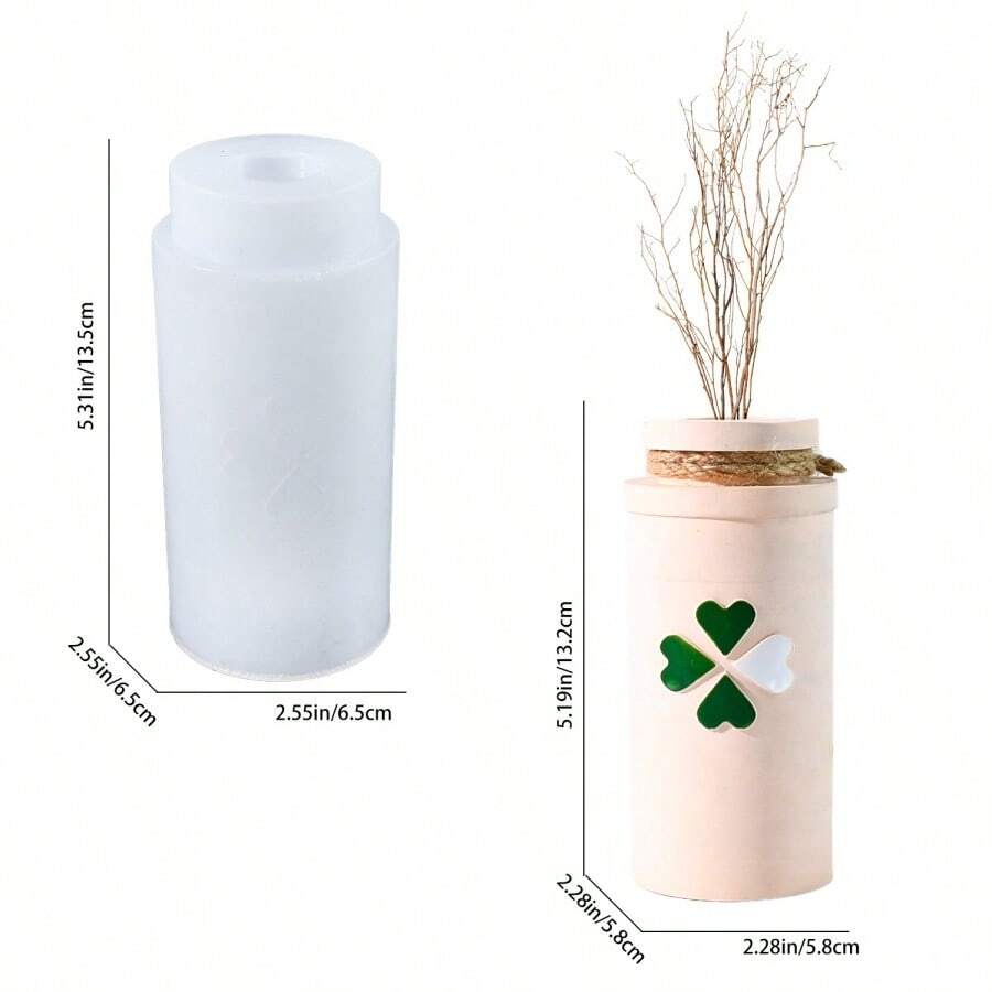 DIY Resin Casting Mold 4Leaf Clover Vase Silicone Mold Home Decor