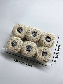 Bộ 6 sợi ren size 8/ Chỉ ren móc/ Chỉ đan mỏng cho áo len/ Chỉ móc bông tai tự làm - Nhiều màu - Xem 10