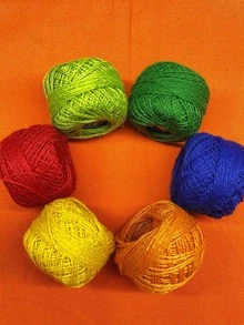 Bộ 6 sợi ren size 8/ Chỉ ren móc/ Chỉ đan mỏng cho áo len/ Chỉ móc bông tai tự làm - Nhiều màu - Xem 3