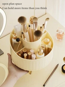 1 件桌面旋转化妆刷架收纳盒，多隔层口红铅笔收纳盒，梳妆台/办公桌多用途收纳盒，适用于家庭及各种场景 - 彩色 - 查看 3