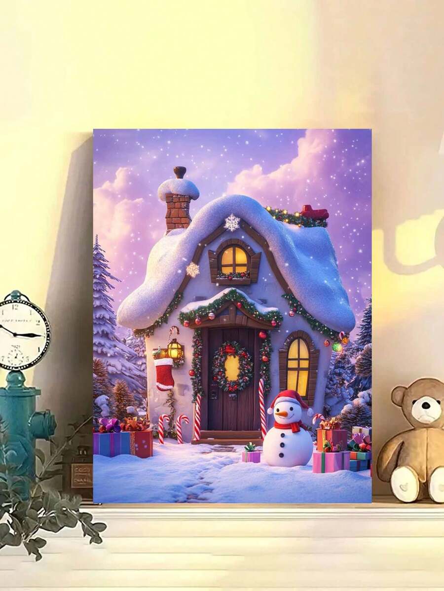 School Supplies Christmas DIY Numeric Painting Lights Up Creative Life