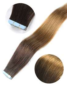 Jessie's Selection 20pcs/Pack 50g Tape In Hair Extensions Skin Weft Remy Silky Straight Seamless Invisible Tape Adhensive 150Grams 100% Human Hair Extensions For Volume Add Length Luxury Quality Affordable Cost Salon Quality (#2T6 Ombre Dark Brown & Light Brown) - S2/6 - 查看 2