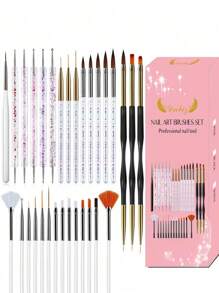 31入組美甲刷套裝,專業美甲藝術鑽孔筆和美甲刷成套工具