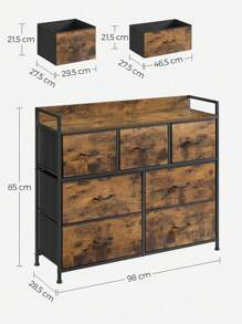 SONGMICS Drawer Storage Cabinet - 棕色 - 查看 6