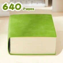 1 peça, caderno super grosso A6 (4,13 * 5,6 polegadas) blocos de notas fofos cores criatividade papelaria 640 páginas capa de PU em branco papelaria material de escritório escolar (para esboços e grafite)