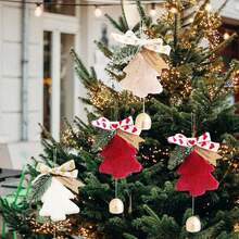 Campanas de árbol de Navidad, adornos colgantes, nuevas campanas colgantes de año nuevo, decoraciones navideñas, campana para puerta, campanas colgantes para coche, carillón de viento como regalo, apropiado para fiesta de Navidad, decoración interior de puerta, pared, coche - Multicolor - Ver 7