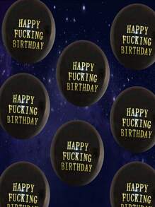 100 quả bóng bay sinh nhật màu đen in chữ trang trí tiệc sinh nhật, bóng bay sinh nhật vui nhộn, bóng bay sinh nhật vui nhộn - 10 đồ trang trí tiệc bằng bóng bay bẩn màu đen tuyệt vời cho nam giới sinh nhật từ 30 đến 40 tuổi - màu đen - Xem 3