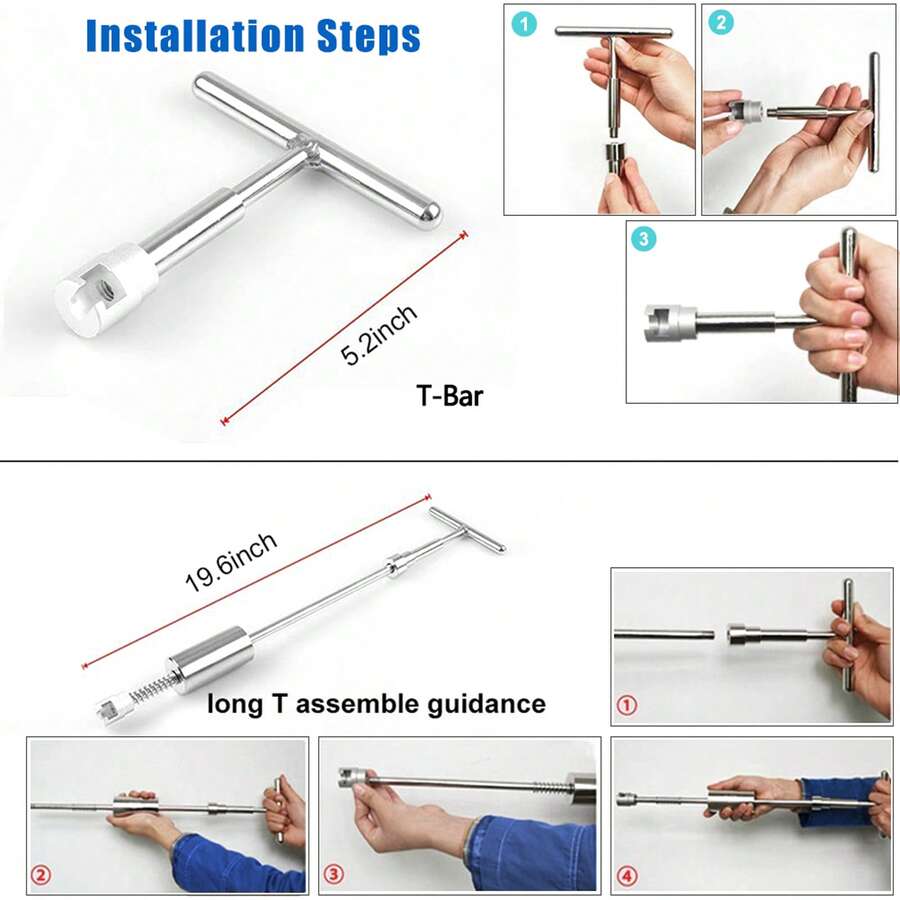 48Piece TBar PaintFree Auto Body Repair Tool Kit Dent Remover Kit