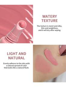 Ushas 4 Color Liquid Blush, Delicate And Smooth Texture, Long-Lasting Waterproof, Versatile And Brightening Lips, Eyes And Cheeks