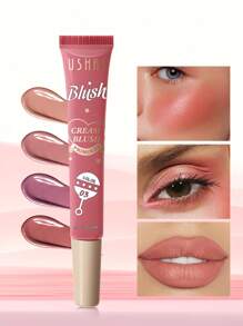 Ushas 4 Color Liquid Blush, Delicate And Smooth Texture, Long-Lasting Waterproof, Versatile And Brightening Lips, Eyes And Cheeks