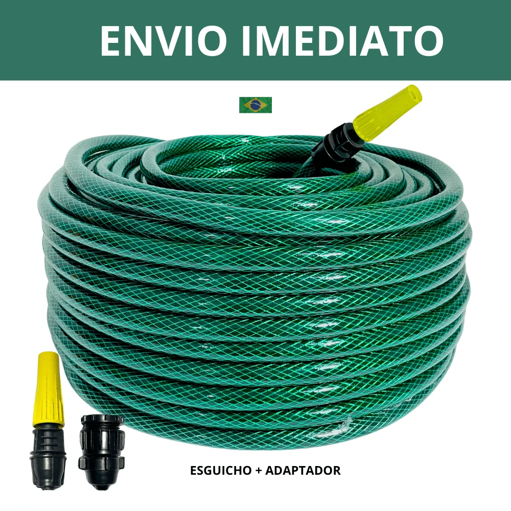 Mangueira De Jardim Reforçada Trançada Completa  Limpeza 30 25 20 15 10 Metros