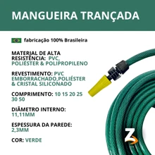 Mangueira De Jardim Reforçada Trançada Completa  Limpeza 30 25 20 15 10 Metros