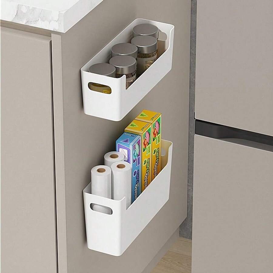 1PC Kitchen WallMounted Storage Box For Doors, NonPerforated