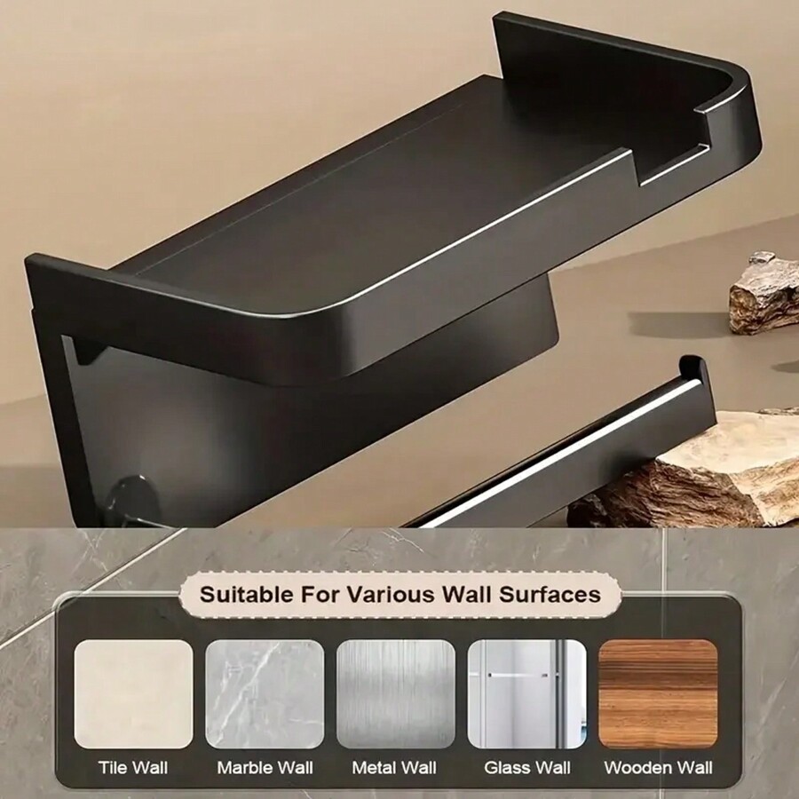 EasyInstall Toilet Paper Holder WallMounted, NoPunch, Roll