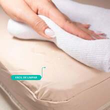 Single Mattress Cover With Zipper 78x188x12 Waterproof  Easy To Clean - 米色 - 查看 3