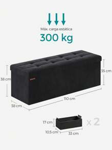 SONGMICS Storage Bins With Lids - Black - View 5