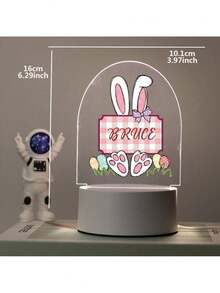 1pc, 定制个性化名字小夜灯, 定制可爱兔子小夜灯, 定制男朋友和女朋友礼物, 朋友礼物, 定制生日礼物, 定制卧室装饰, - 彩色 - 查看 7