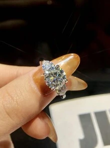 1 buc 3ct diamant rotund triplu design dublu inimă culoare D moissanit diamant inel de logodnă pentru femei din argint sterlin S925 simplu romantic eternity inel de aniversare de nuntă bijuterii de lux cadouri