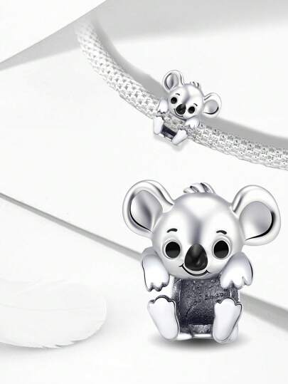 1pc Fashionable & Cute Koala Beaded Accessory, Suitable For Women Bracelet/Bangle DIY, Also Can Be Used As Daily Wear Decoration, Suitable For Girls
