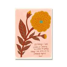 1pc Tranh vải thiết kế hoa trích dẫn đầy cảm hứng đầy màu sắc Boho cầu vồng nghệ thuật treo tường Poster in trang trí phòng trẻ em không có khung - Nhiều màu - Xem 18