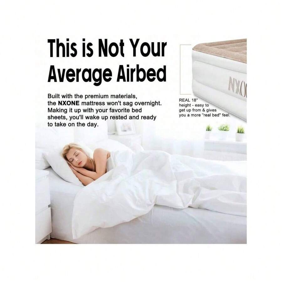 Queen Air Mattress 18 Inch Inflatable Airbed Luxury Double High 80x60