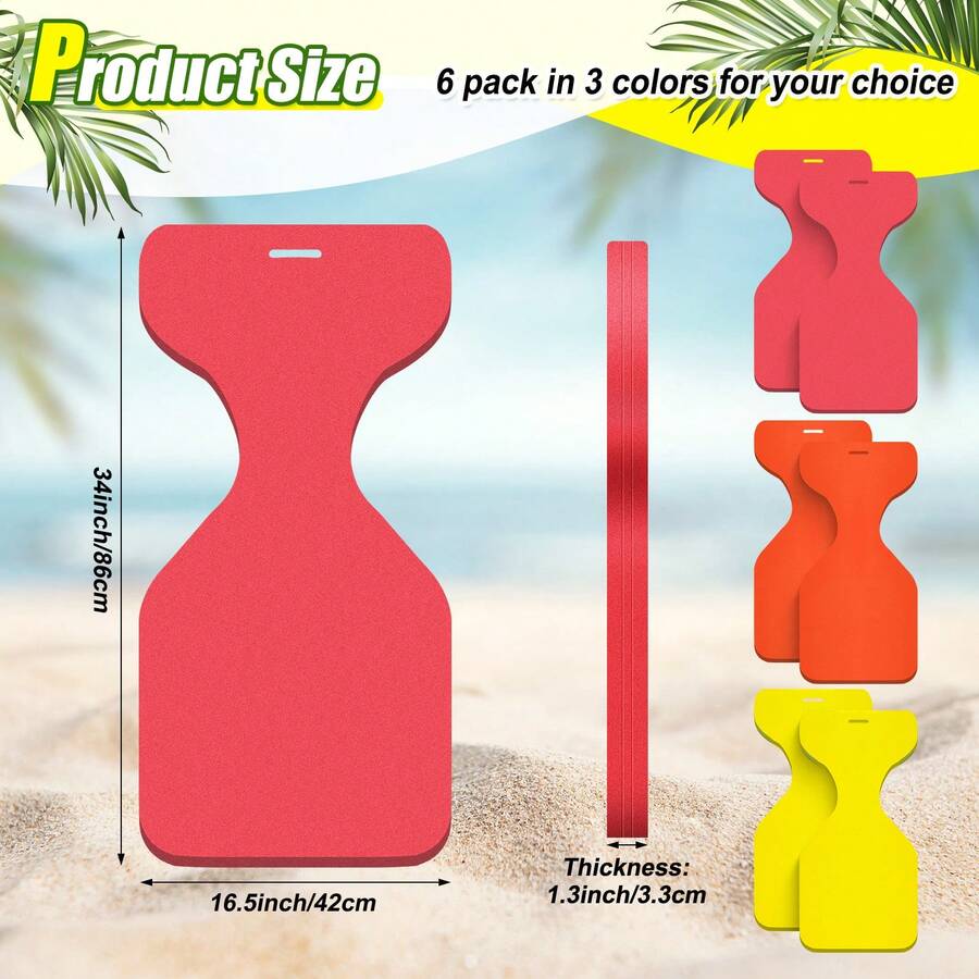 6 Pcs Water Solid Saddle Floats Set Buoyant Comfortable Foam Water