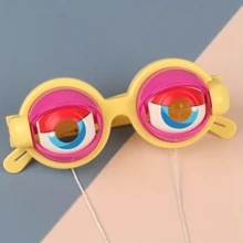 Crazy Eye Glasses Novelty Toy For Adult Party Supplies, Funny Gag Gift For Christmas Birthday, Plastic Eyeglasses Surprise Toy For Easter