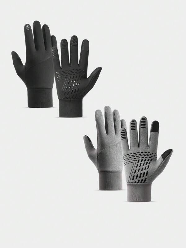 1 Paar unisex Winter Warm Frostschutz Handschuhe, nötig für Outdoor Wandern, Nicht rutschfest, Touchscreen, winddicht und wasserdicht Fleece Radhandschuhe, Ski Warm Handschuhe, essentielle tägliche Oberbekleidung Handschuhe für den Winter, Winter Handwärmer