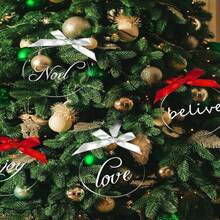 50pcs Round Acrylic Blank Ornaments For DIY Craft, Christmas Tree Hanging Decor, Home Decor, Family Party, Theme Party, Outdoor Garden Decoration,Christmas - Multicolor - View 10