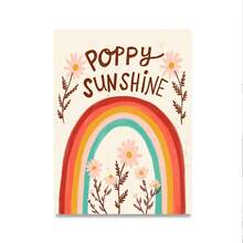 1pc Tranh vải thiết kế hoa trích dẫn đầy cảm hứng đầy màu sắc Boho cầu vồng nghệ thuật treo tường Poster in trang trí phòng trẻ em không có khung - Nhiều màu - Xem 34