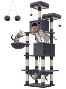 Feandrea Cat Trees & Condos - 深灰色 - 查看 2
