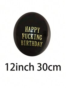 100 quả bóng bay sinh nhật màu đen in chữ trang trí tiệc sinh nhật, bóng bay sinh nhật vui nhộn, bóng bay sinh nhật vui nhộn - 10 đồ trang trí tiệc bằng bóng bay bẩn màu đen tuyệt vời cho nam giới sinh nhật từ 30 đến 40 tuổi - màu đen - Xem 2