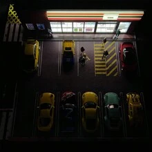 FirMate 1/64 Scale Car Model Display Case,Display Case,Scenic Diorama Display Car Park(Convenience Store Style) - Multicolor - View 8