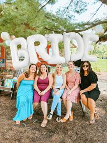 5pcs/Set 40-Inch Giant White BRIDE Letter Foil Balloons Set, White BRIDE Foil Balloon Banner, For Engagement, Bridal Shower, Bachelorette Party, Bridal Shower Gift, Becoming A Bride Party, Wedding - White - View 9