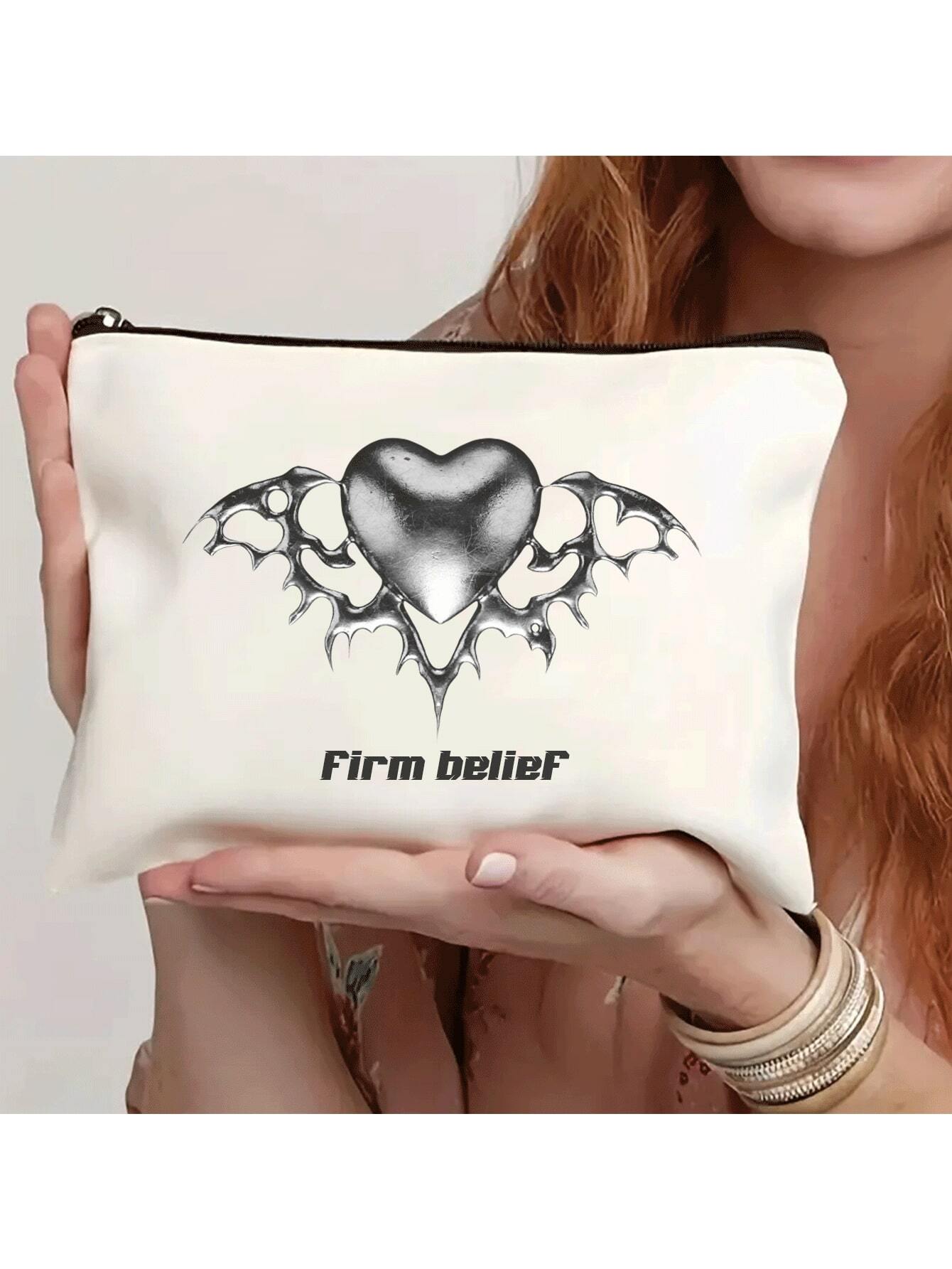 1pc Customizable Unique Fashion Minimalist Letter Print Lightweight