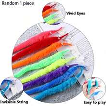 1 件毛毛虫、海马仙子、扭虫新奇近距离魔术玩具道具、可爱猫咪玩具、随机颜色组合 - 彩色 - 查看 8