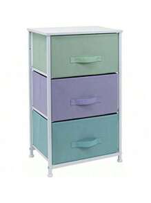 Furniture Dresser W/ Drawers - Assorted Storage Organizer Chests - Pastel Medley