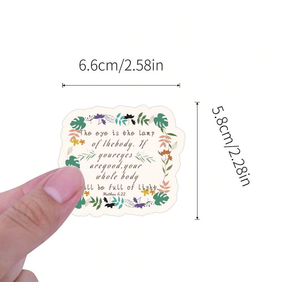 50PCS Bible Stickers, Inspirational Christian Stickers Aesthetic Vinyl