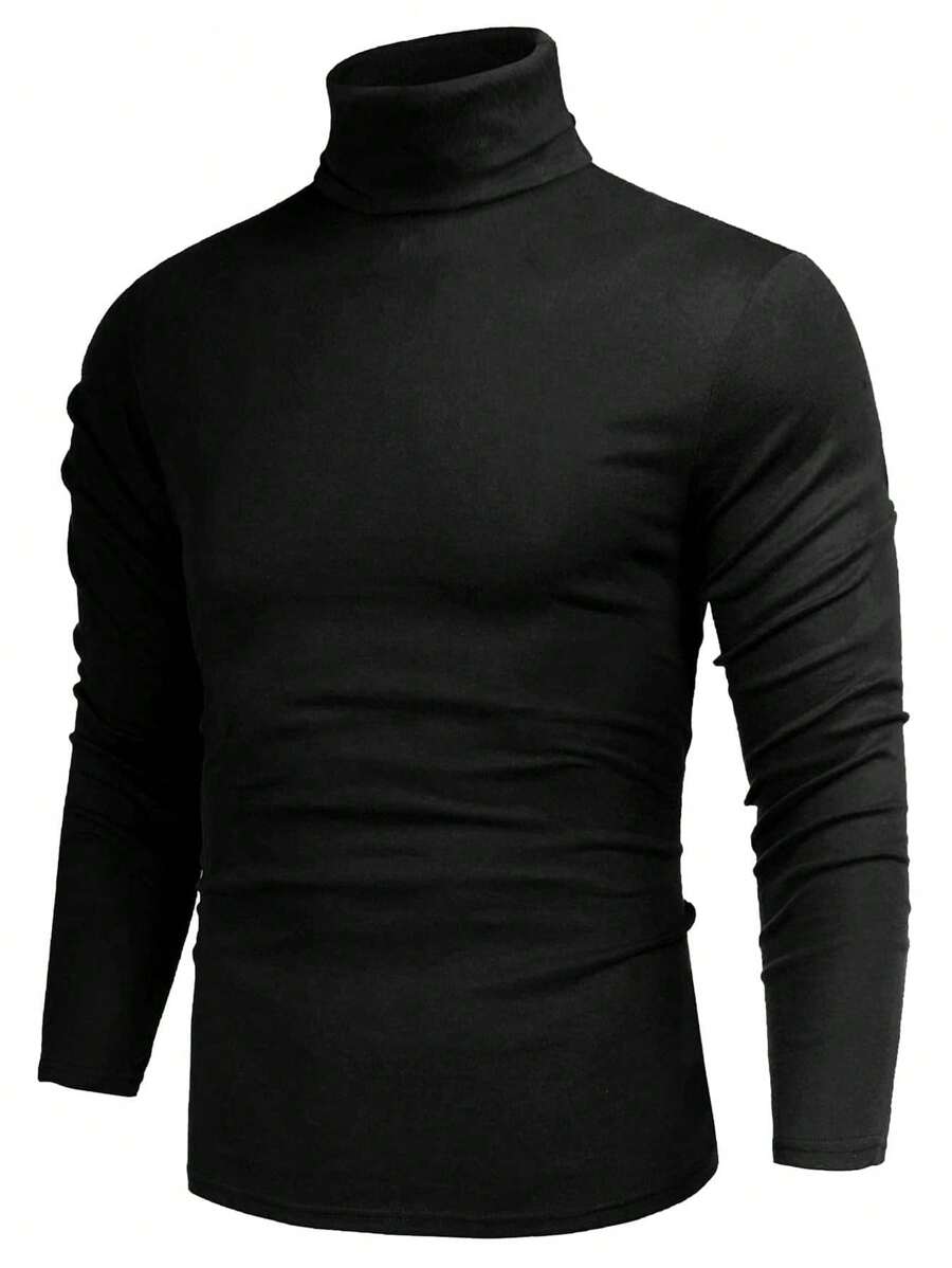 Men's Versatile Slim-Fit Long Sleeve Knit Turtleneck Sweater