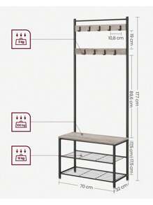 SONGMICS Coat Racks - 駝色 - 查看 7